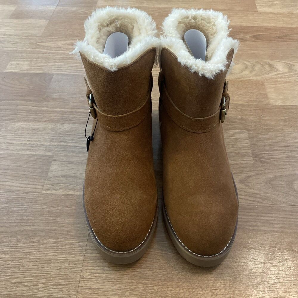 Style & Co Korri Pull-On Buckled Cold Weather ankle Booties Chestnut 10M New - Picture 5 of 10